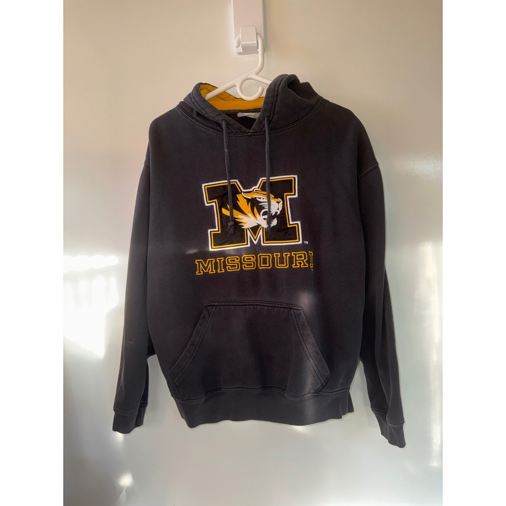 J. America Missouri Tigers Hoodie Mens Medium Gray Mizzou Sweatshirt NCAA